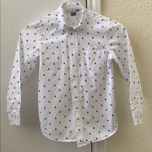 Old navy nautical navy and white shirt for boys